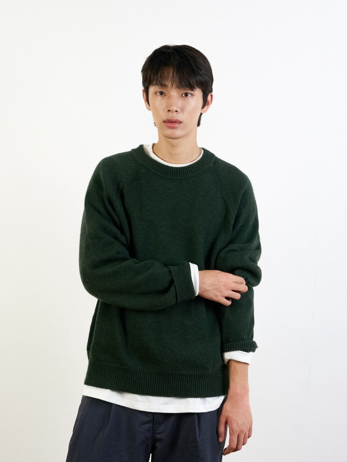 Yak Wool Crewneck Sweater (Gray)