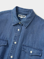 Double Pocket Denim Shirts (Denim Blue)