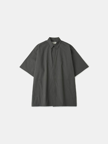 Hidden Type Half Sleeve Shirts (Charcoal)