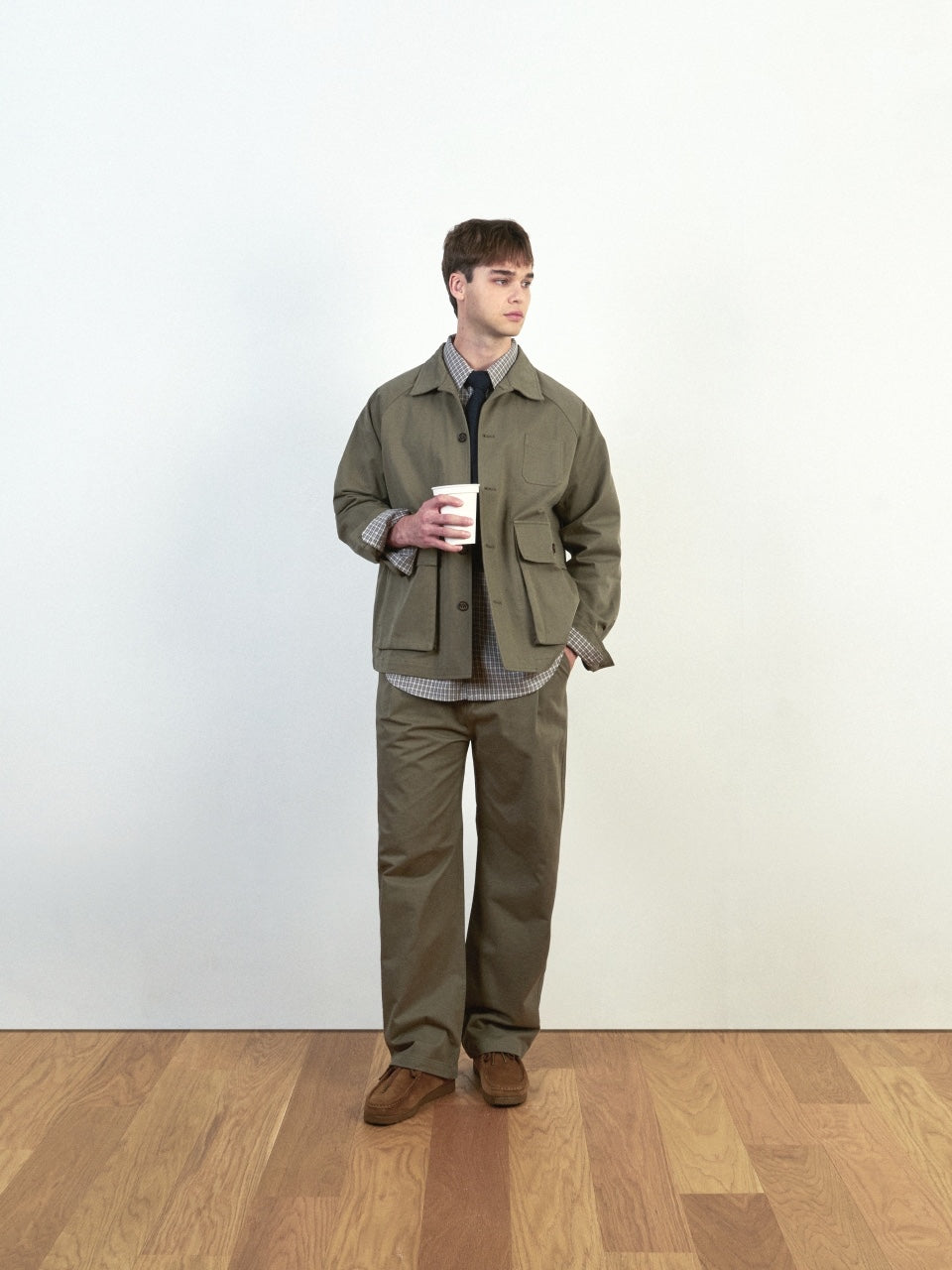 City Worker Pin-tuck Trouser (Black)