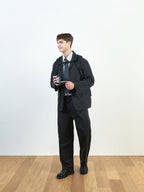 City Worker Pin-tuck Trouser (Khaki Gray)