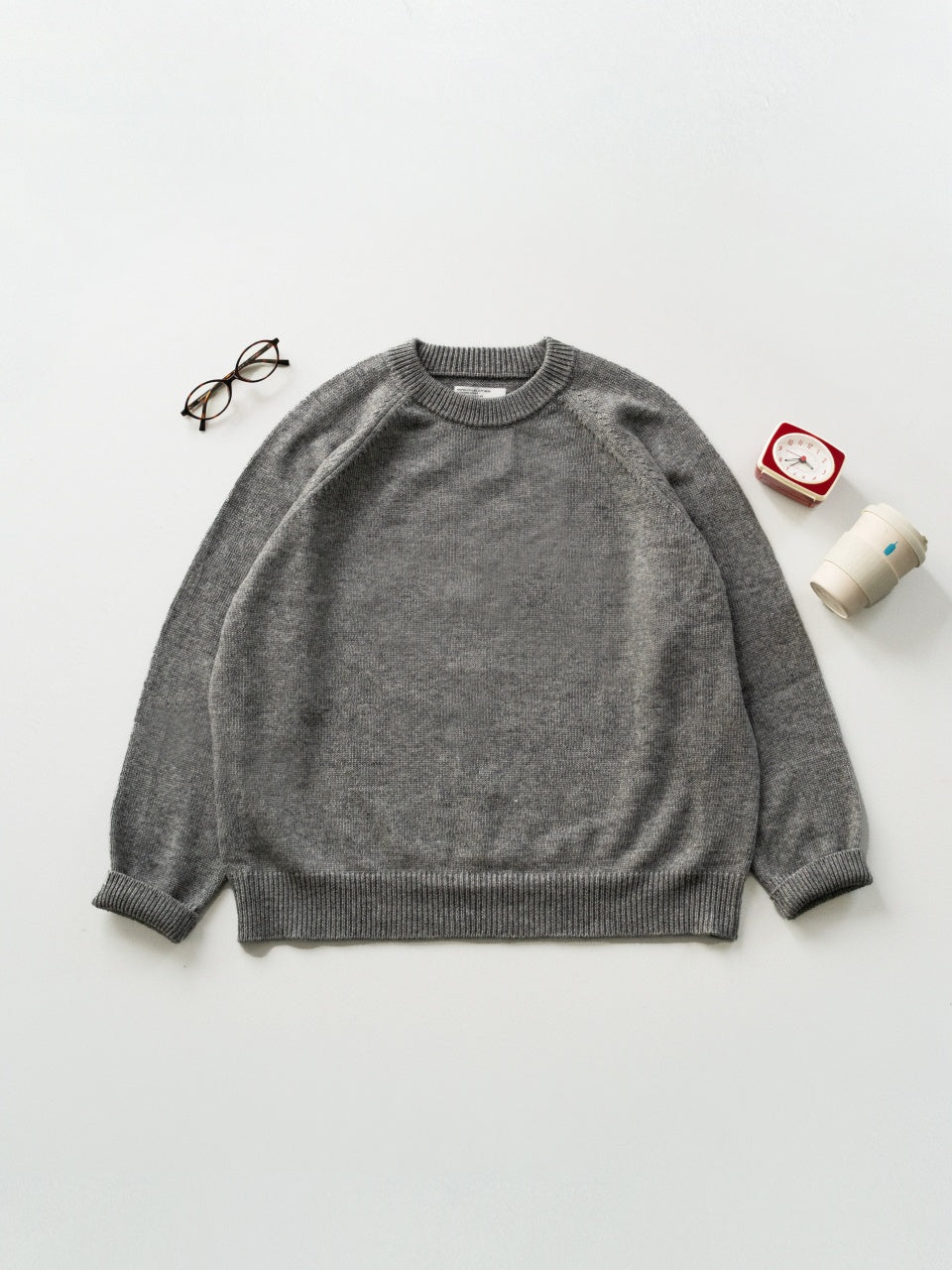 Yak Wool Crewneck Sweater (Gray)
