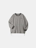Double Stripe String Tee (Charcoal)