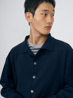 Daily Wool Collar Cardigan (Navy)