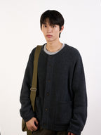 Daily Fine Wool Cardigan (Charcoal)