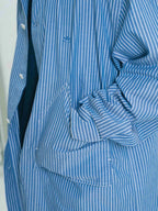 Field Pocket Shirt Jacket (Stripe Blue)