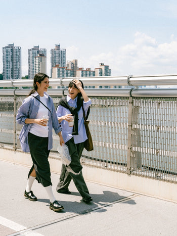 (W)Breeze Stripe Shirts - Light Blue | W0 (S)