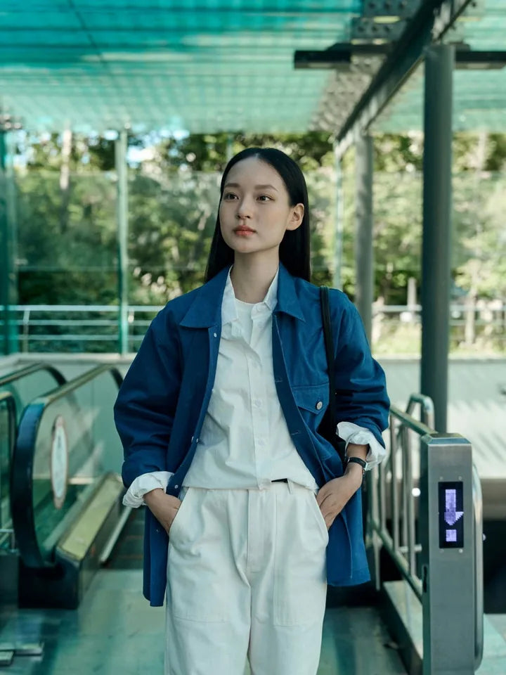 Blue skies, a blue chore jacket — 5